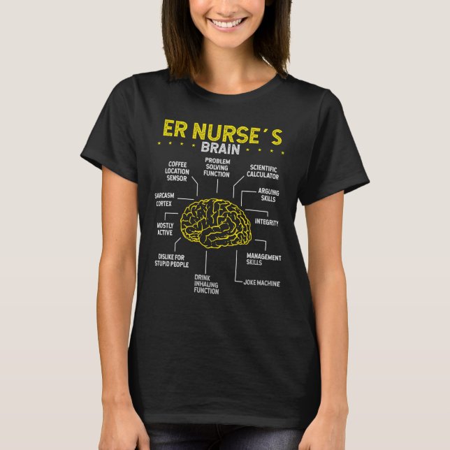 Camiseta Emergency Room Nurse Essentials Funny ER Nurse (Frente)
