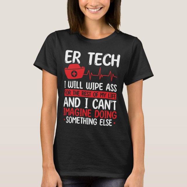Camiseta Emergency Room Technician Essentials ER Nurse Reel (Frente)