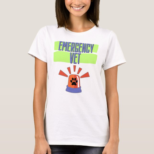 Camiseta Emergency Vet – Veterinary Emergency Design (Frente)