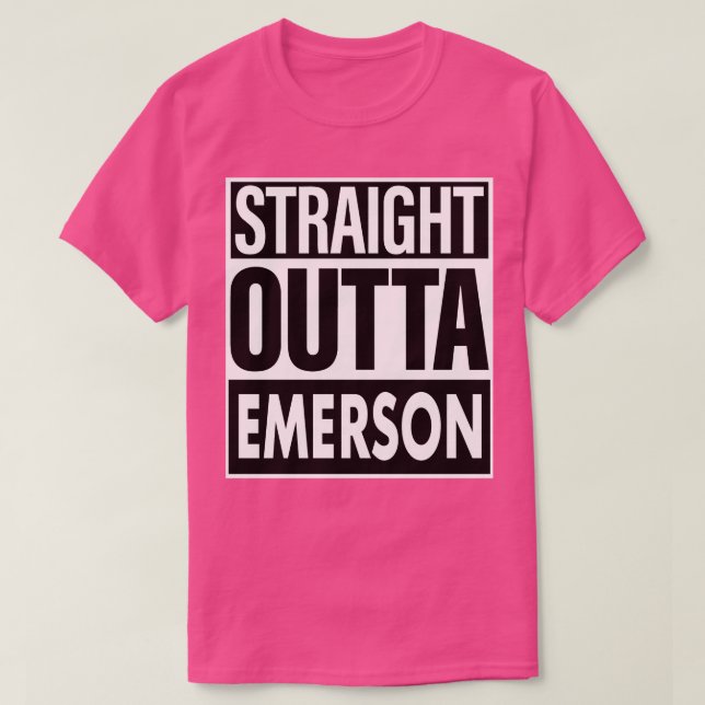 Camiseta Emerson Name Hetero Outta Emerson (Frente do Design)