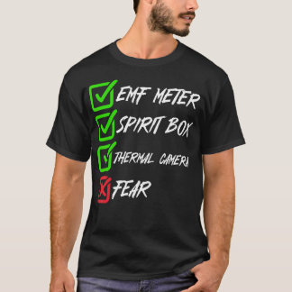Camiseta Emf Meter Spirit Box Thermal Camera Fear Ghost Hun