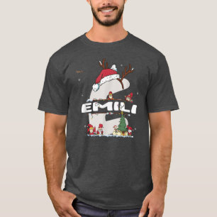 Camiseta Emili Christmas Shirt w Emili Name for funny Xmas 