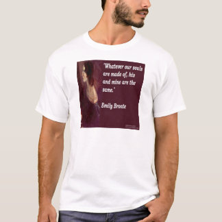 Camiseta Emily Brontë & Citação Famosa Nossas Almas