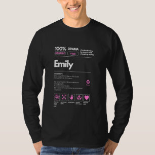 Camiseta Emily Name presente para Mulheres Emily Sarcastic