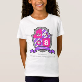 Camiseta Emily: nome que significa 8 anos, princesa cavalei