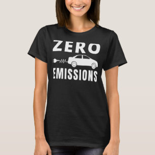 Camiseta Emissões A Zero 100 Do Tempo EV Ca Elétrica