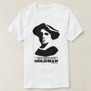 Camiseta Emma Goldman Política votando eleitores e citando