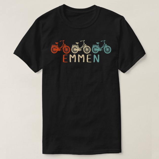 Camiseta Emmen Bike Bicycle City Retro Cycling Gift (Frente do Design)