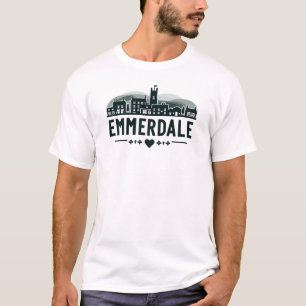 Camiseta Emmerdale Skyline - Design de Soap-Opera Minimalis