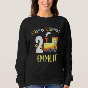 Camiseta Emmett Choo Choo segundo aniversário 2 Comboios Tu