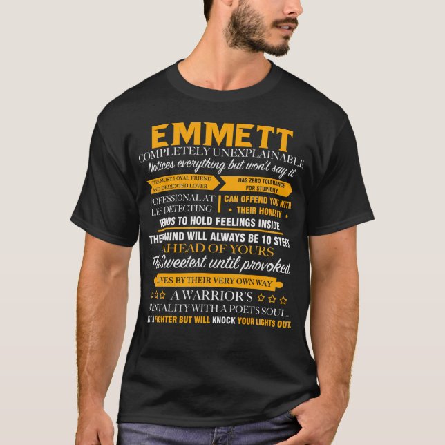Camiseta Emmett completamente inexplicável (Frente)