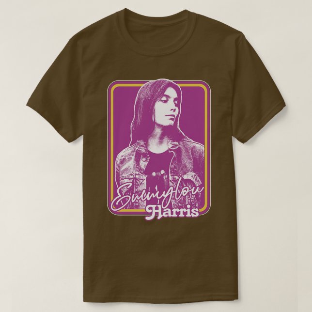 Camiseta Emmylou Outlaw Country Retro Fan Design (Frente do Design)