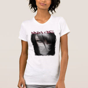 Camiseta emo da menina do ninja