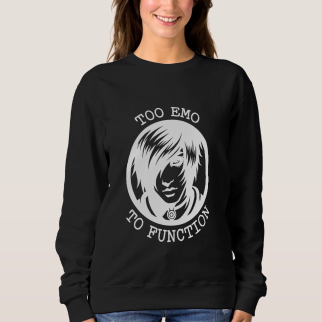 Camiseta Emo Demais Para Funcionar Design Artístico (Frente)