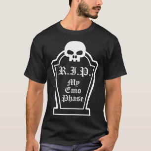 Camiseta Emo Dizendo Cotação Caveira Gótico Grave RIP Minha
