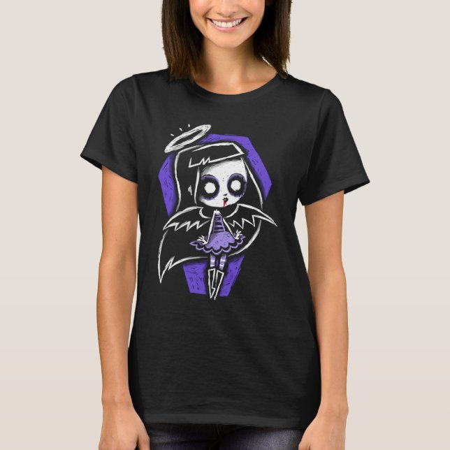 Camiseta Emo Girl  Skull Emo Goth Music Teens (Frente)