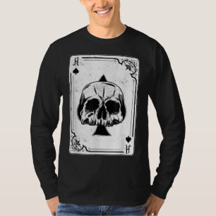 Camiseta Emo Gothic e Punk Ace do jogo de pôquer do Spades