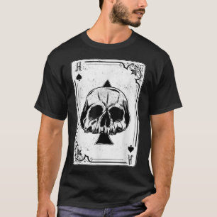 Camiseta Emo Gothic e Punk Ace do jogo de pôquer do Spades