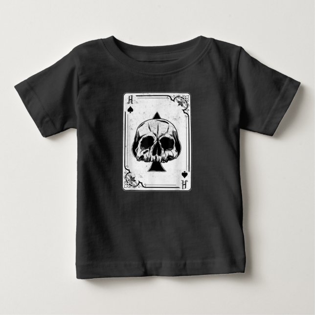 Camiseta Emo Gothic e Punk Ace do jogo de pôquer do Spades (Frente)