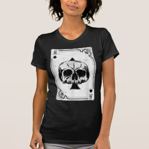 Camiseta Emo Gothic e Punk Ace do jogo de pôquer do Spades
