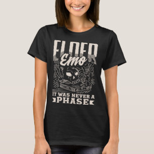 Camiseta Emo Mais Velho Nunca Foi Um Esqueleto Gótico Fase 