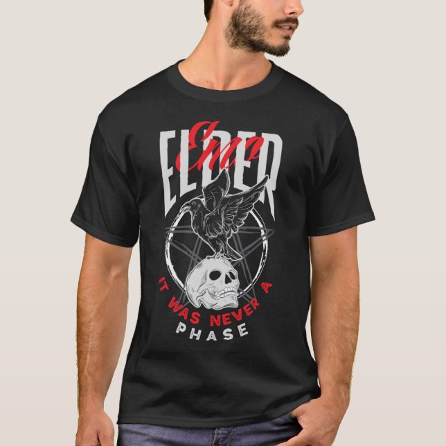 Camiseta Emo Mais Velho Nunca Foi Um Esqueleto Gótico Fase  (Frente)