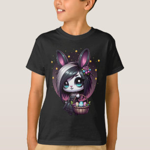 Camiseta Emo Páscoa Coelhinha Bonita Gótico Whimsigoth Egg 
