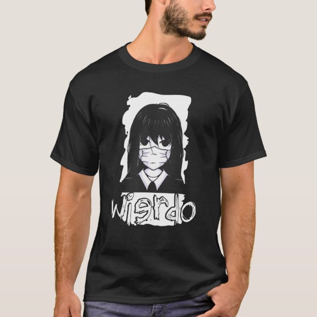 Camiseta Emo Punk 2000s 00s Estilo de Gótico Emo Weirdo (Frente)