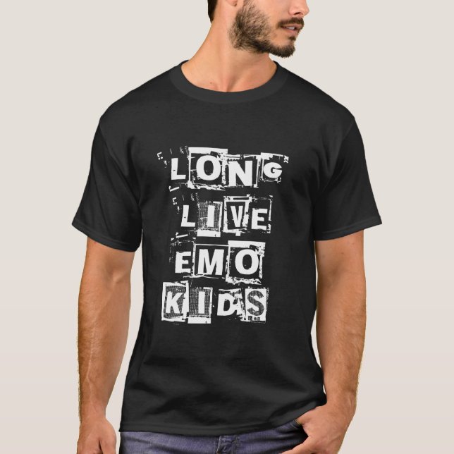 Camiseta Emo Rock Long Live Emo Kids y2k 2000s Emo Ska Punk (Frente)