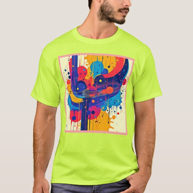 Camiseta Emoção de Tintas de Música (Frente)