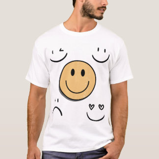 Camiseta Emociones , caritas y animados 
