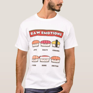 Camiseta Emoções Brutas Funny Sushi Pun Kawaii Nigiri