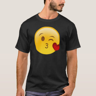 Camiseta emoji-beijo-cara