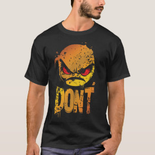 Camiseta Emoji Bravo com Rosto Irritado com o texto 'NÃO'