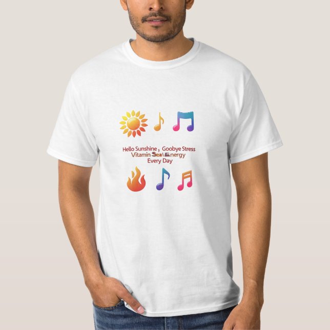 Camiseta Emoji Burst "Vitamin Sea & Energy" Valor gráfico (Frente)