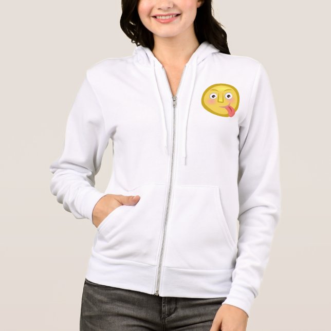 Camiseta Emoji Carinha Bobinha com Língua para Fora (Frente)
