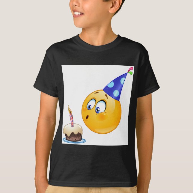 Camiseta emoji de aniversário (Frente)