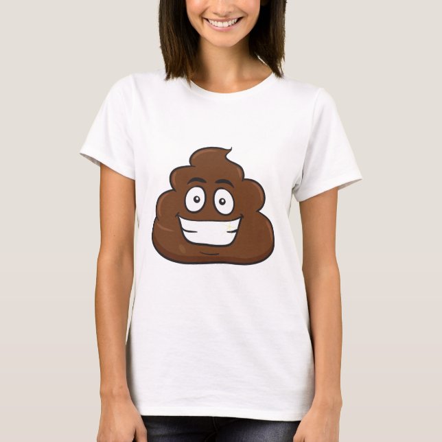 Camiseta emoji de cocô engraçado (Frente)