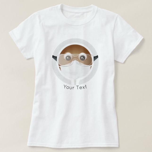 Camiseta Emoji de Médico | Afro-Americano (Frente do Design)