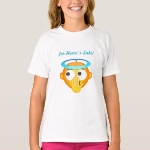 Camiseta emoji de surpresa angelical