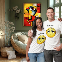 Camiseta Emoji Decepcionado | Design de Humor de Domingo
