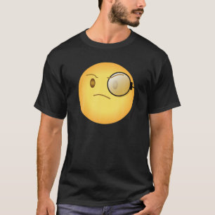 Camiseta Emoji Emoticon Face Emotion Icon Monocle Arrogante