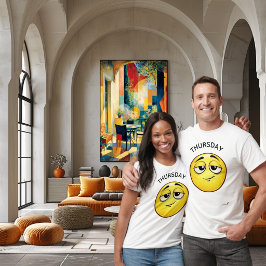Camiseta Emoji Esperançoso | Design de Humor de Quinta-feir