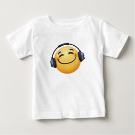 Camiseta Emoji Fine Jersey, fonia de ouvido sorridente