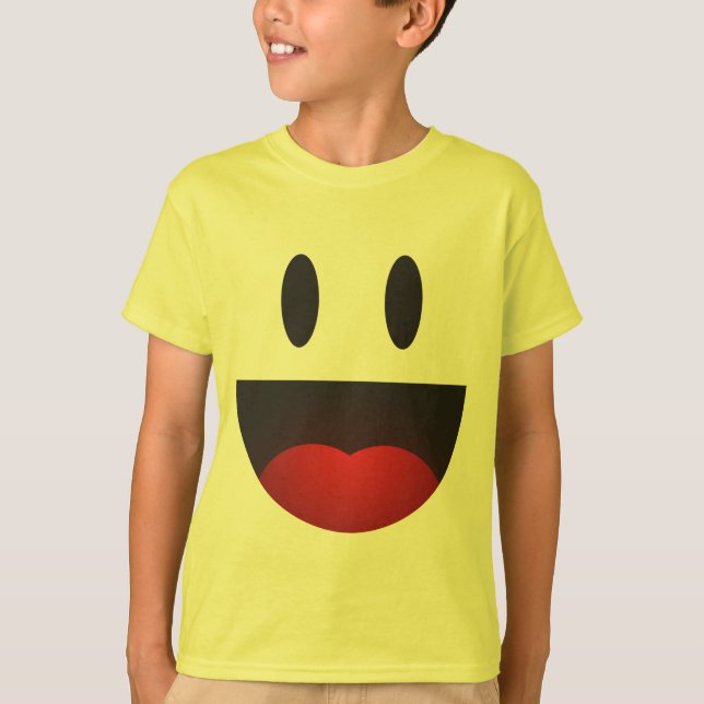 Camiseta Emoji grande do sorriso (Frente)