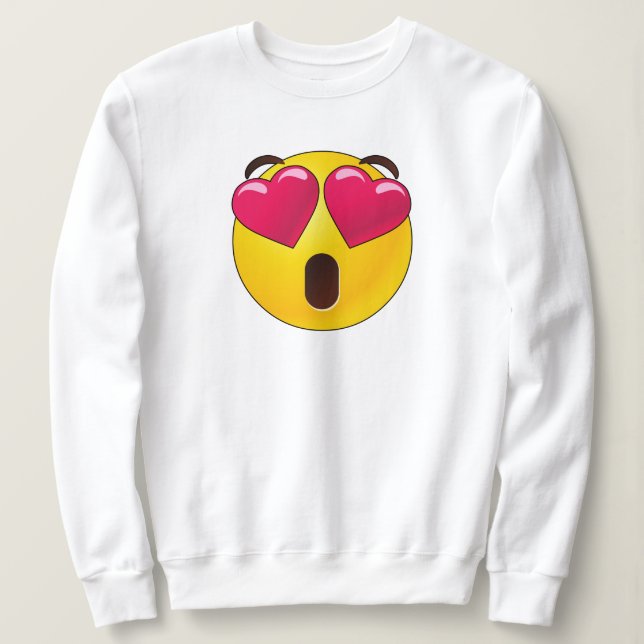 Camiseta Emoji Heart Eyes Namorados (Frente do Design)