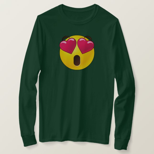 Camiseta Emoji Heart Eyes Namorados (Frente do Design)