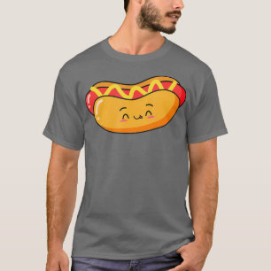 Camiseta Emoji Hot Dog Salsicha Mostarda Engraçado Present