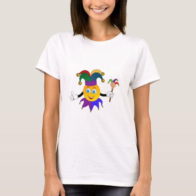 Camiseta Emoji Joker Mardi Gras - Camisa-T feminina (Frente)