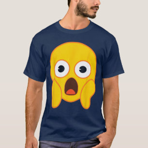 Camiseta Emoji Oficial Medo Grito Amarelo Rosto Sorriso Olá